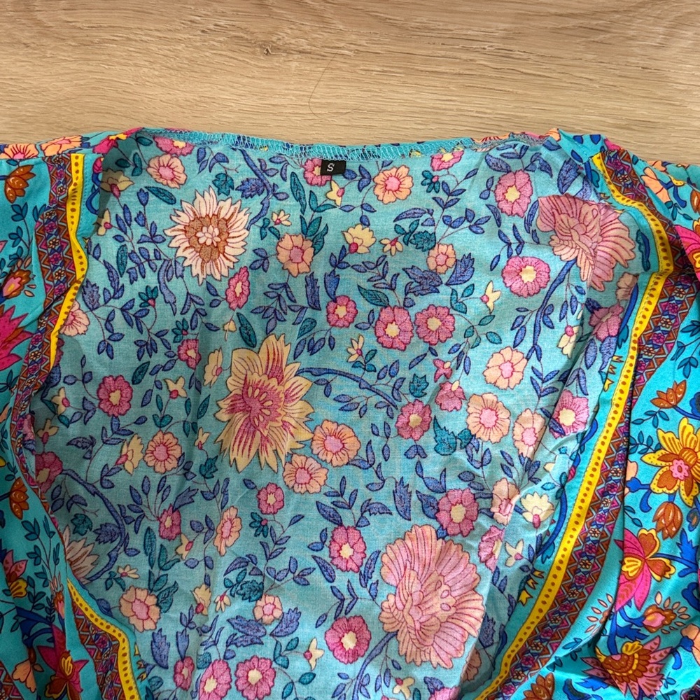 PrettyGarden brand floral print maxi boho dress Size S, sz Small - Picture 5 of 5